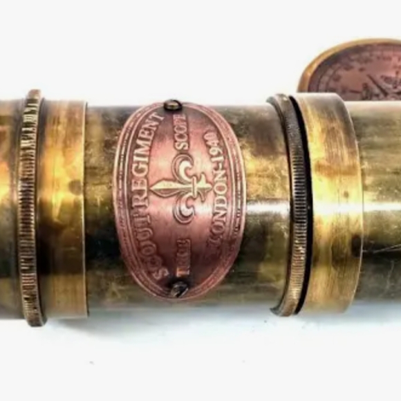 Scout Regiment Brass Telescope 19" London 1940 Broadhurt Clarkson Antique Rep... - Picture 3 of 7